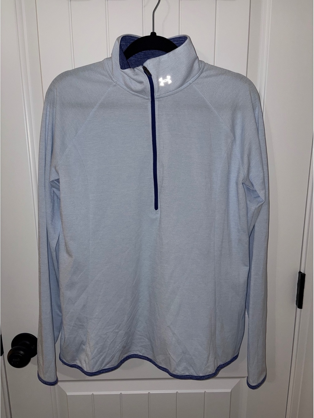 Under Armour HeatGear Light Blue Half-Zip Pullover Jacket LG